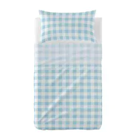 Bedding set HappyFriday Basic Kids Vichy Blue Baby Crib 2 Pieces by HappyFriday, Bed linen for cots - Ref: D1611843, Price: 1...