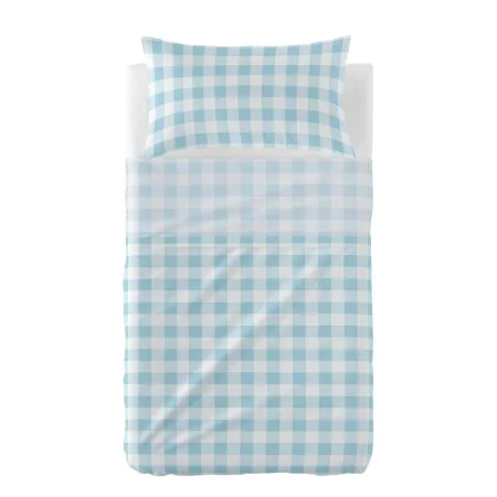 Bedding set HappyFriday Basic Kids Vichy Blue Baby Crib 2 Pieces by HappyFriday, Bed linen for cots - Ref: D1611843, Price: 2...