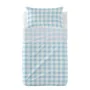 Conjunto de Lençóis HappyFriday Basic Kids Vichy Azul Berço de Bebé 2 Peças de HappyFriday, Roupa de cama para berços - Ref: ...