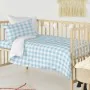 Bettbezug-Set HappyFriday Basic Kids Blau Babybettchen Vichy 2 Stücke von HappyFriday, Bettdecken und Bettdeckenbezüge - Ref:...