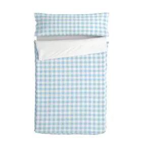 Capa de Edredão com Enchimento HappyFriday Basic Azul 105 x 200 cm Vichy de HappyFriday, Sacos-cama - Ref: D1611858, Preço: 9...