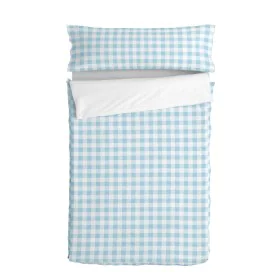 Capa de Edredão HappyFriday Basic Kids Vichy Azul 105 x 200 cm de HappyFriday, Sacos-cama - Ref: D1611859, Preço: 76,31 €, De...