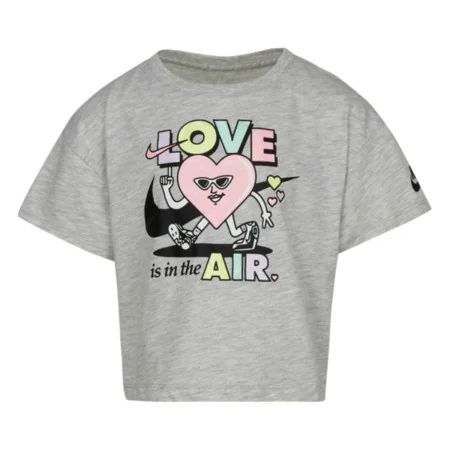 Camiseta de Manga Corta Infantil Nike Knit Gris de Nike, Niña - Ref: S64110397, Precio: 19,35 €, Descuento: %