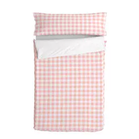 Quilt Cover without Filling HappyFriday Basic Kids Vichy Pink 105 x 200 cm by HappyFriday, Slumber Bags - Ref: D1611884, Pric...