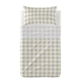 Set di Lenzuola HappyFriday Basic Kids Vichy Beige Culla Neonato 2 Pezzi di HappyFriday, Biancheria da letto per culle - Rif:...