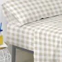 Fitted bottom sheet HappyFriday Basic Kids Beige 105 x 200 x 32 cm Gingham by HappyFriday, Sheets and pillowcases - Ref: D161...