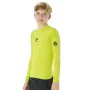 T shirt à manches courtes Enfant Rip Curl Corps L/S Rash Vest Jaune Surf Lycra de Rip Curl, Garçon - Réf : S64110485, Prix : ...