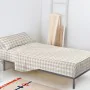 Juego de Sábanas HappyFriday Basic Kids Vichy Beige Cama de 105 180 x 270 cm 2 Piezas de HappyFriday, Sábanas y fundas de alm...