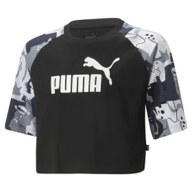 Camisola de Manga Curta Infantil Puma Ess+ Street Art Preto de Puma, Menina - Ref: S64110496, Preço: 18,36 €, Desconto: %