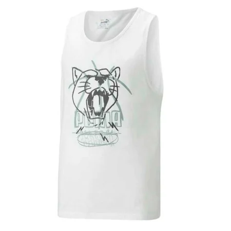 t-shirt de basket Puma Tank B Blanc de Puma, Garçon - Réf : S64110516, Prix : 22,82 €, Remise : %