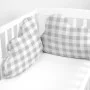 Protetor de berço HappyFriday Basic Kids Vichy Cinzento 60 x 40 cm de HappyFriday, Acessórios de cama - Ref: D1611913, Preço:...