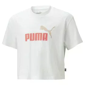 Camiseta de Manga Corta Infantil Puma Logo Cropped Blanco de Puma, Niña - Ref: S64110529, Precio: 18,63 €, Descuento: %