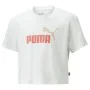 Camisola de Manga Curta Infantil Puma Logo Cropped Branco de Puma, Menina - Ref: S64110529, Preço: 18,63 €, Desconto: %