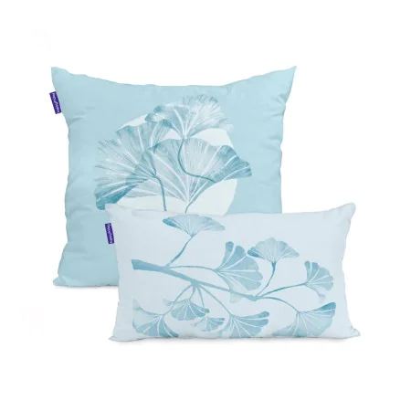 Set of cushion covers HappyFriday Blanc Ginkgo Multicolour 2 Pieces by HappyFriday, Cushion Covers - Ref: D1611963, Price: 14...