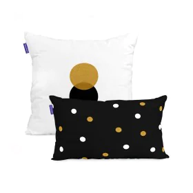 Cushion cover HappyFriday Blanc Golden dots Multicolour 2 Pieces by HappyFriday, Cushion Covers - Ref: D1611992, Price: 13,53...