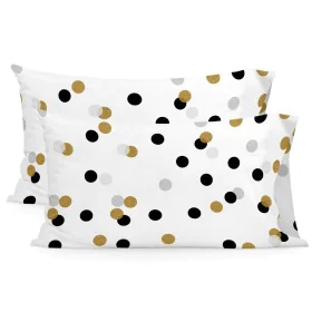 Federa HappyFriday Blanc Golden Dots Multicolore 50 x 75 cm (2 Unità) di HappyFriday, Lenzuola e federe per cuscino - Rif: D1...