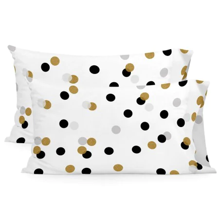 Taie d'oreiller HappyFriday Blanc Golden Dots Multicouleur 50 x 75 cm (2 Unités) de HappyFriday, Draps et taies d'oreiller - ...