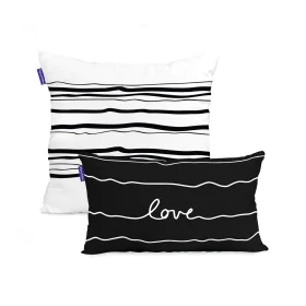 Housse de coussin HappyFriday Blanc My love Multicouleur 2 Pièces de HappyFriday, Housses de coussin - Réf : D1612036, Prix :...