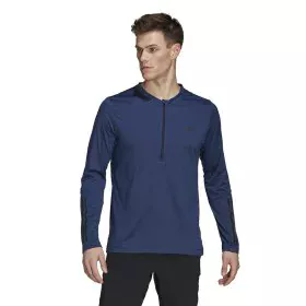 Camisola de Manga Comprida Homem Adidas Training 1/4-Zip Azul escuro de Adidas, Homem - Ref: S64114344, Preço: 31,91 €, Desco...