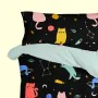 Pillowcase HappyFriday Aware Cosmic cats Multicolour 45 x 125 cm by HappyFriday, Sheets and pillowcases - Ref: D1612377, Pric...