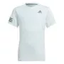 Camisola de Manga Curta Infantil Adidas Club Tennis 3 bandas Branco de Adidas, Menina - Ref: S64114350, Preço: 26,10 €, Desco...