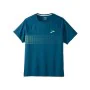 Camiseta de Manga Corta Hombre Brooks Atmosphere 2.0 Cian de Brooks, Hombre - Ref: S64114370, Precio: 36,91 €, Descuento: %