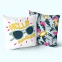 Fodera per cuscino HappyFriday Aware Hello sunshine Multicolore 50 x 50 cm 2 Pezzi di HappyFriday, Copricuscini e federe - Ri...