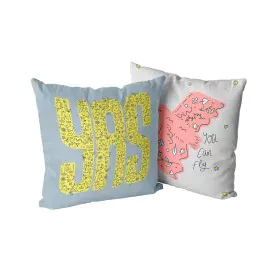 Housse de coussin HappyFriday Aware Yas Multicouleur 50 x 50 cm 2 Pièces de HappyFriday, Housses de coussin - Réf : D1612441,...