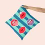 Fodera per cuscino HappyFriday Aware Lips Multicolore 50 x 50 cm 2 Pezzi di HappyFriday, Copricuscini e federe - Rif: D161244...