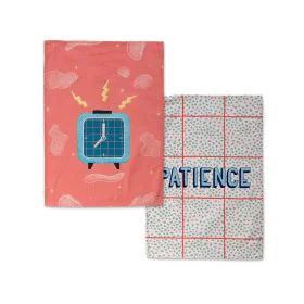 Kitchen Cloth HappyFriday Aware Patience Multicolour 70 x 50 cm (2 Units) by HappyFriday, Dish Cloth & Towels - Ref: D1612450...