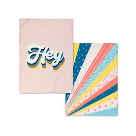 Kitchen Cloth HappyFriday Aware Hey Multicolour 70 x 50 cm (2 Units) by HappyFriday, Dish Cloth & Towels - Ref: D1612459, Pri...