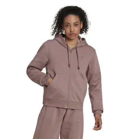 Women’s Zipped Hoodie Adidas ALL SZN Fleece Coffee by Adidas, Women - Ref: S64114455, Price: 44,15 €, Discount: %