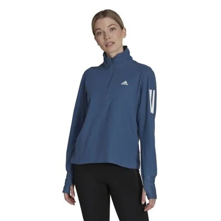 Camisola de Manga Comprida de Mulher Adidas Own the Run 1/2 Zip Anil de Adidas, Mulher - Ref: S64114460, Preço: 56,42 €, Desc...