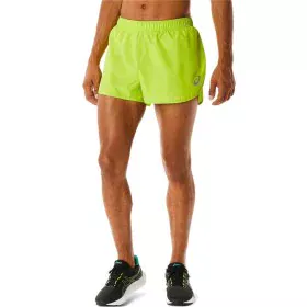 Pantalones Cortos Deportivos para Hombre Asics Core Split Verde limón de Asics, Hombre - Ref: S64114500, Precio: 27,68 €, Des...