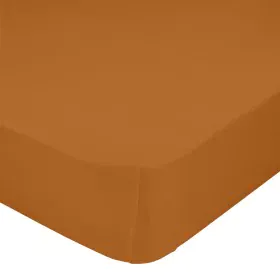 Fitted sheet HappyFriday BASIC Terracotta 90 x 200 x 32 cm by HappyFriday, Sheets and pillowcases - Ref: D1612474, Price: 20,...