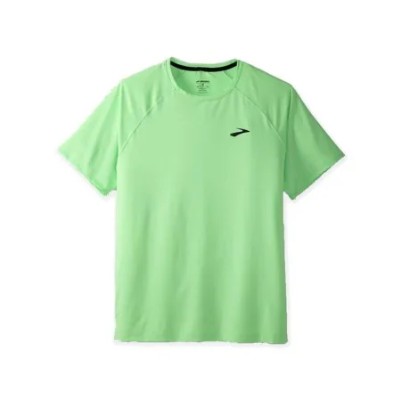 Maglia a Maniche Corte Uomo Brooks Atmosphere 2.0 Verde limone di Brooks, Uomo - Rif: S64114739, Prezzo: 41,02 €, Sconto: %