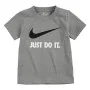 T shirt à manches courtes Enfant Nike Swoosh Jdi Ss Gris de Nike, Fille - Réf : S64114800, Prix : 16,29 €, Remise : %