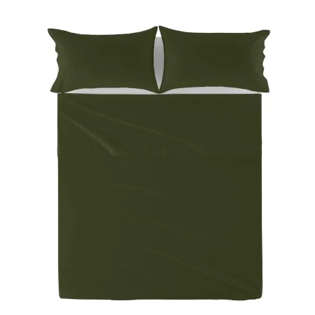 Lençol de cima HappyFriday Basic Verde Solteiro de HappyFriday, Lençóis e capas de almofadas - Ref: D1612523, Preço: 22,23 €,...