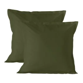 Pillowcase HappyFriday Basic Green 60 x 60 cm (2 Units) by HappyFriday, Sheets and pillowcases - Ref: D1612534, Price: 19,60 ...