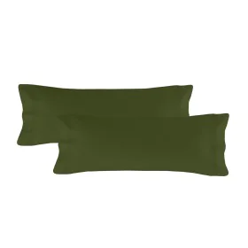 Pillowcase HappyFriday BASIC Green 45 x 110 cm (2 Units) by HappyFriday, Sheets and pillowcases - Ref: D1612539, Price: 16,86...