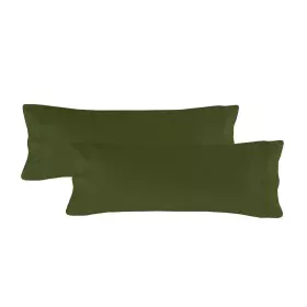 Pillowcase HappyFriday BASIC Green 45 x 110 cm (2 Units) by HappyFriday, Sheets and pillowcases - Ref: D1612539, Price: 18,00...