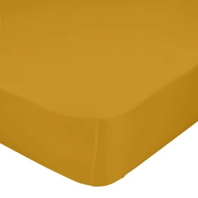 Fitted sheet HappyFriday BASIC Mustard 160 x 200 x 32 cm by HappyFriday, Sheets and pillowcases - Ref: D1612556, Price: 21,21...