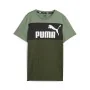 Camisola de Manga Curta Infantil Puma Ess Block Verde de Puma, Menino - Ref: S64121128, Preço: 19,60 €, Desconto: %