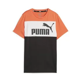 Camiseta de Manga Corta Infantil Puma Ess Block Negro Naranja de Puma, Niño - Ref: S64121129, Precio: 19,11 €, Descuento: %