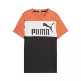 T shirt à manches courtes Enfant Puma Ess Block Noir Orange de Puma, Garçon - Réf : S64121129, Prix : 19,11 €, Remise : %