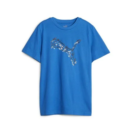 T shirt à manches courtes Enfant Puma Active Sports Graphic Bleu de Puma, Garçon - Réf : S64121140, Prix : 20,85 €, Remise : %