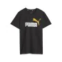 T shirt à manches courtes Enfant Puma Ess+ 2 Col Logo Noir de Puma, Garçon - Réf : S64121241, Prix : 18,09 €, Remise : %