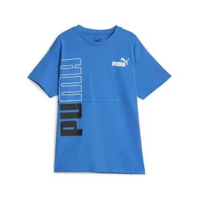 Camisola de Manga Curta Infantil Puma Power Colorblock Azul de Puma, Menino - Ref: S64121244, Preço: 21,78 €, Desconto: %