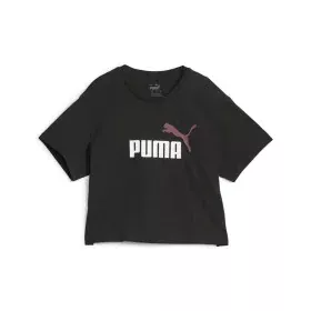 Camiseta de Manga Corta Infantil Puma Girls Logo Cropped Negro de Puma, Niña - Ref: S64121259, Precio: 20,85 €, Descuento: %