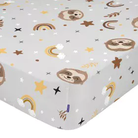 Fitted sheet HappyFriday MOSHI MOSHI Multicolour 105 x 200 x 32 cm by HappyFriday, Sheets and pillowcases - Ref: D1612646, Pr...